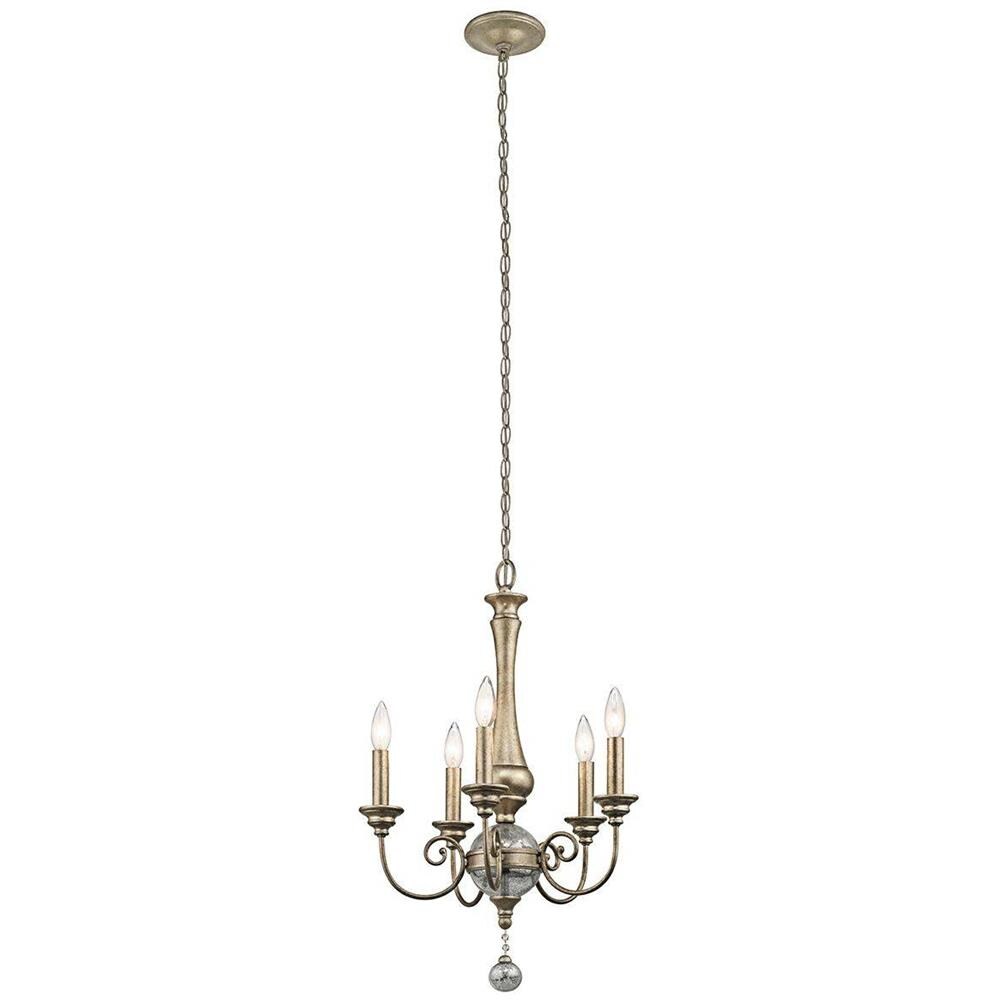 Lampadario A 5 Luci Finitura Oro, E14 - Foto 1