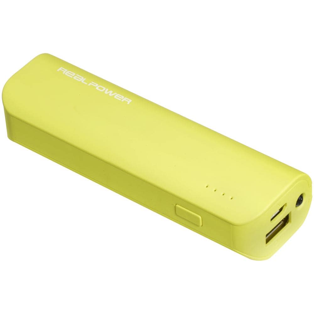 RealPower PB-2600, Polimeri di litio (LiPo) , USB, Verde, Universale - Foto 2