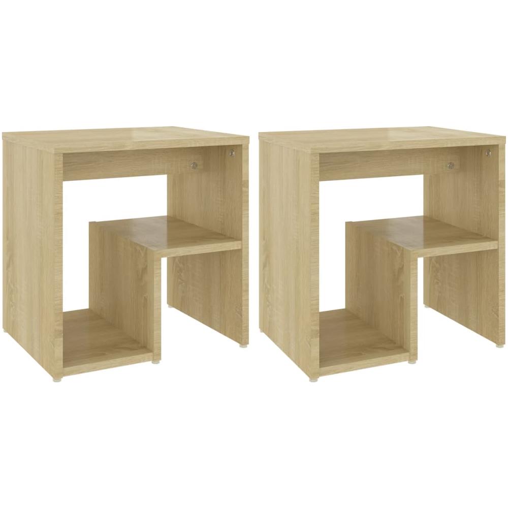 Comodini 2 pz Rovere Sonoma 40x30x40 cm in Legno Multistrato - Foto 2