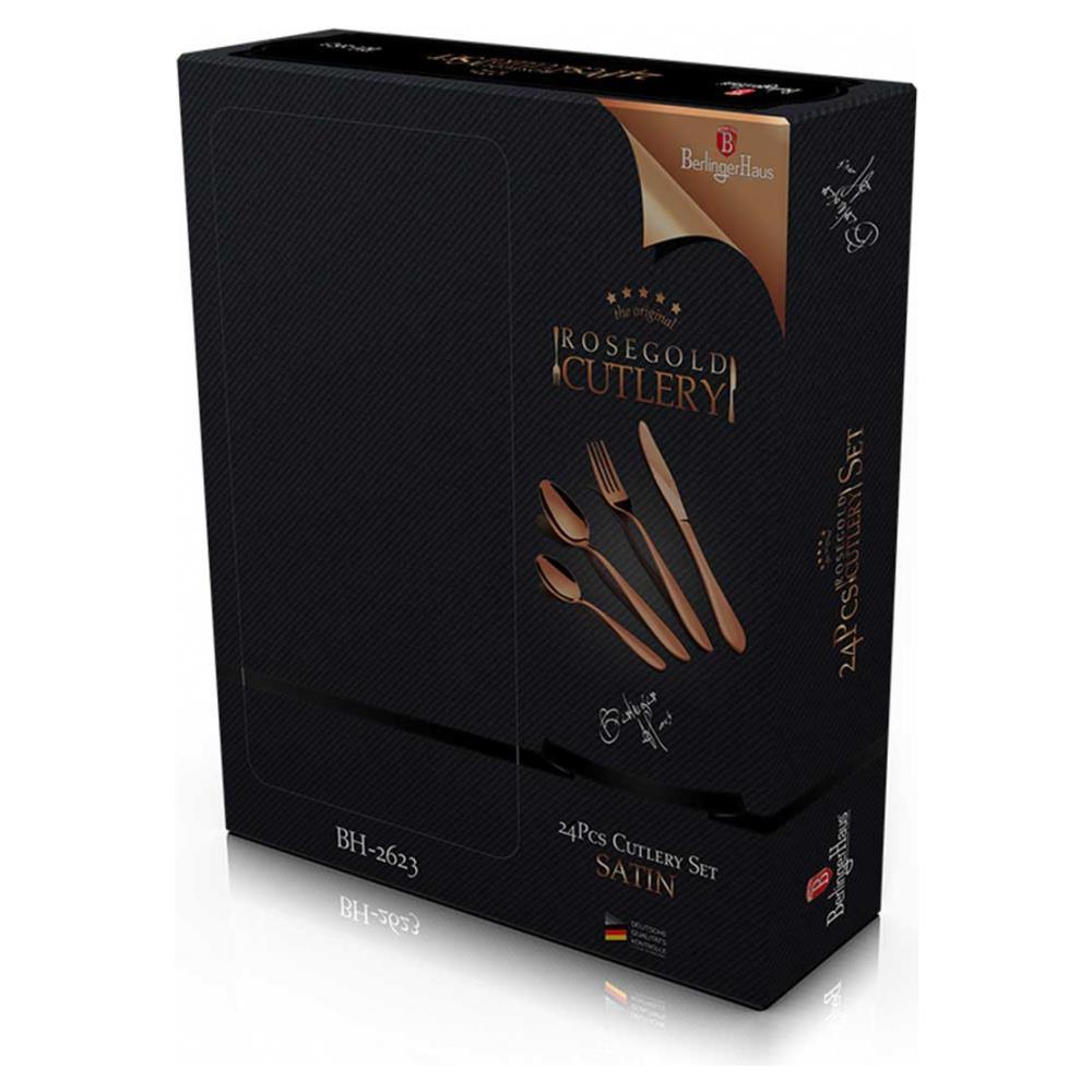 Bh-2623 Set Di Posate In Oro Rosa 24 Pezzi - Foto 2
