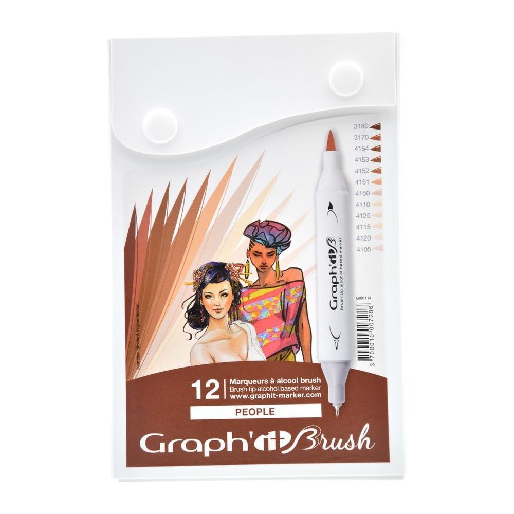 Set Di 12 Pennarelli Brush & Extra Fine - Persone - Foto 1