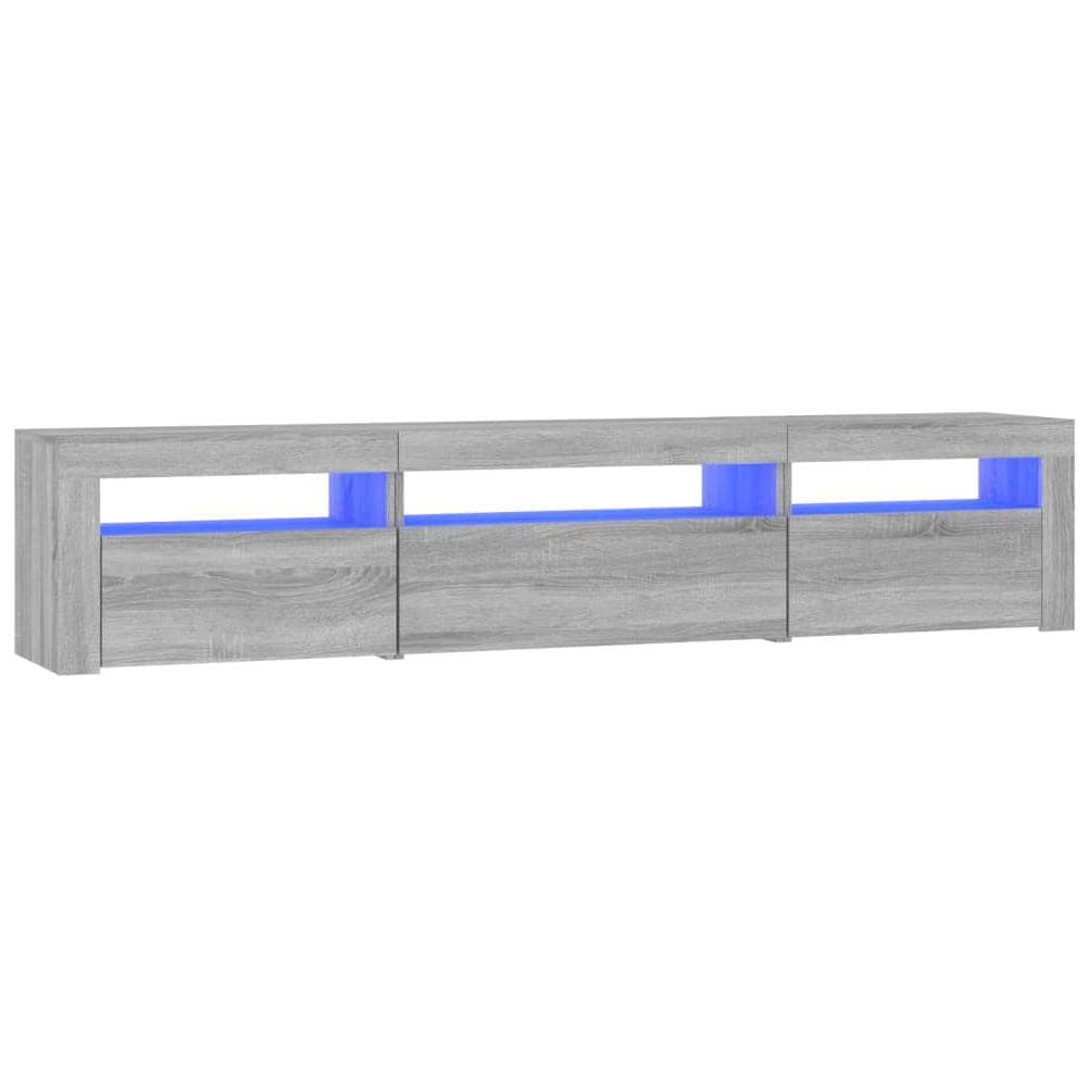 Mobile Porta Tv Con Luci Led Grigio Sonoma 195x35x40 Cm - Foto 2