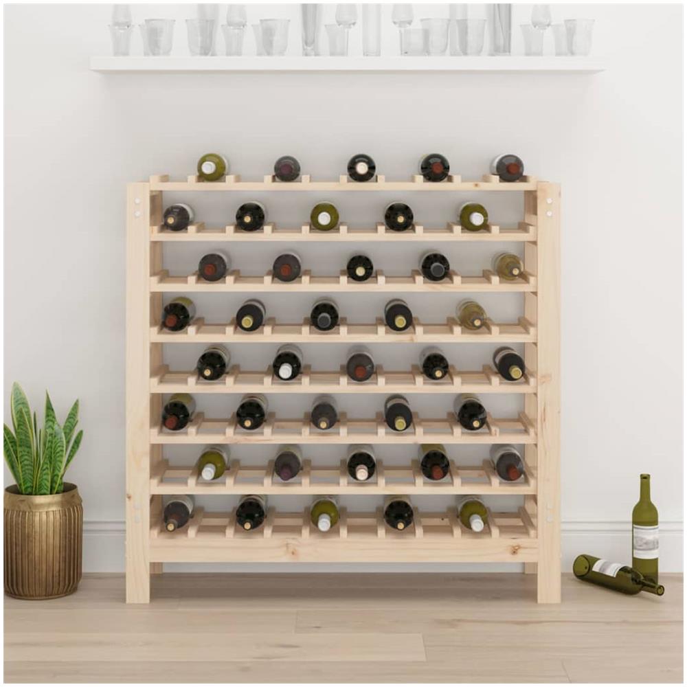 Portavini 109,5x30x107,5 Cm In Legno Massello Di Pino - Foto 2