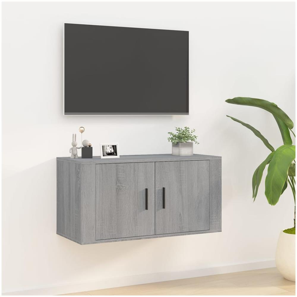 Mobile Porta Tv A Parete Grigio Sonoma 80x34,5x40 Cm - Foto 1