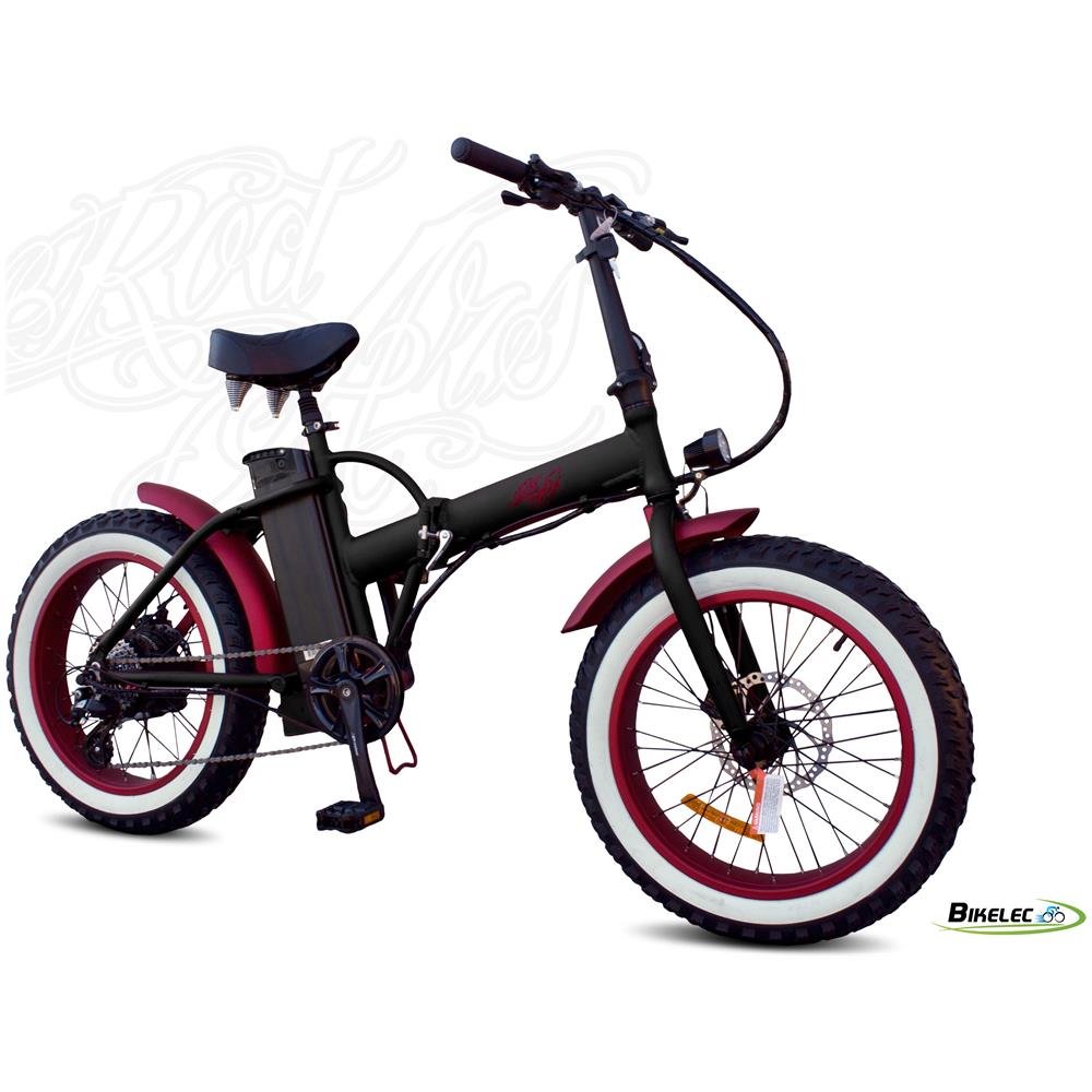 Fatty - Nero Opaco E Rosso - 250w / 20ah - Bicicletta Elettrica Fat - Bicicletta Elettrica Fat Da 20 Pollici - Foto 2