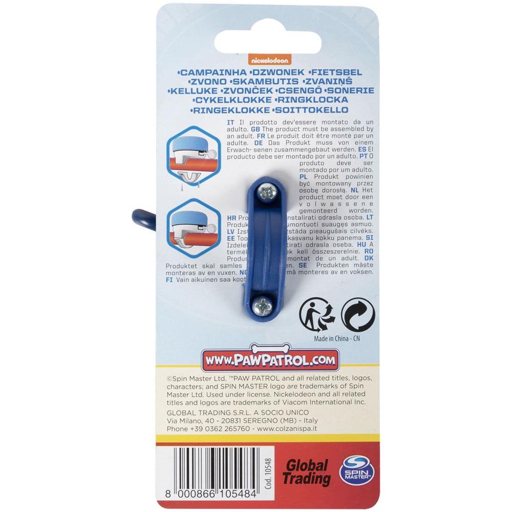 Campanello Bicicletta In Metallo Azzurro Paw Patrol Boy - Foto 5
