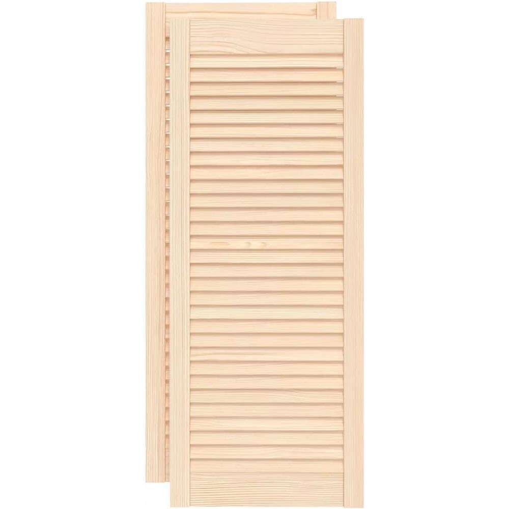 Ante con Design a Lamelle 2 pz 99,3x39,4 cm in Legno di Pino - Foto 1