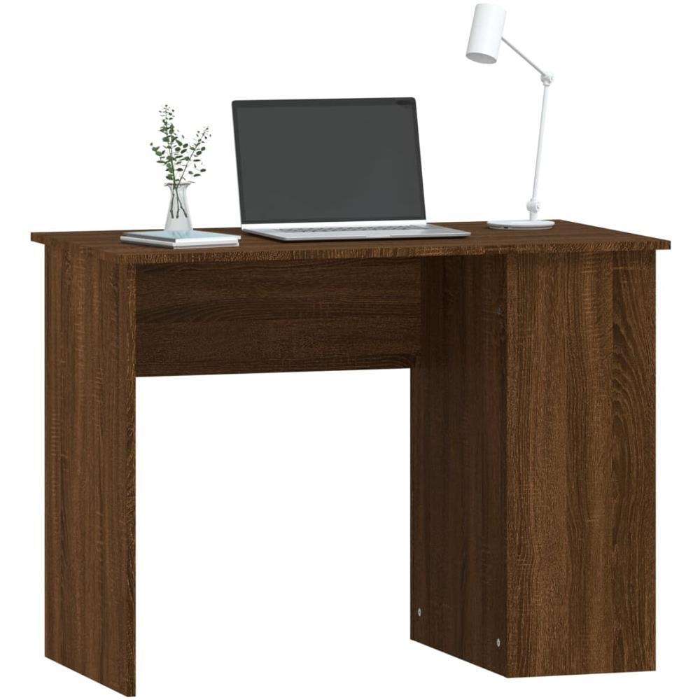 Scrivania Rovere Marrone 100x55x75 Cm In Legno Multistrato - Foto 3