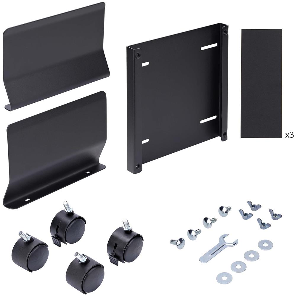 Carrello per CPU, supporto mobile per CPU su ruote (rotelle), carico massimo 21 kg, porta PC regolabile, supporto da pavimento per computer, carrello in acciaio - Foto 10