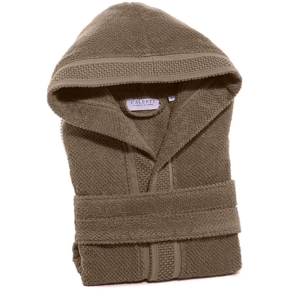 Accappatoio Con Cappuccio Spugnissima Gim In Cotone Colore Marrone Misura Xlxxl - Foto 2