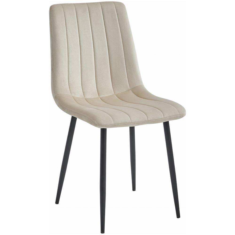 Sedia JEWA - Design senza tempo in velluto beige freddo x 1 - Foto 1