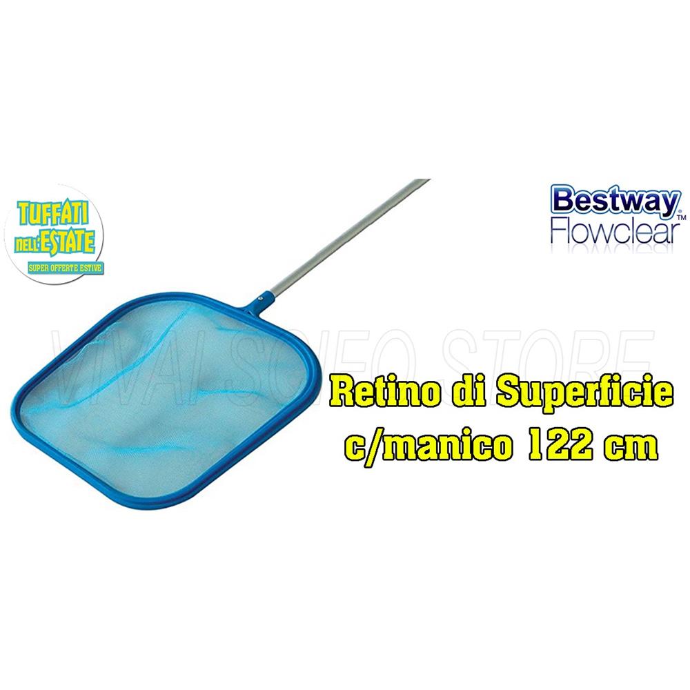 Retino Di Superficie Per Piscina C / manico 122 Cm - Foto 3