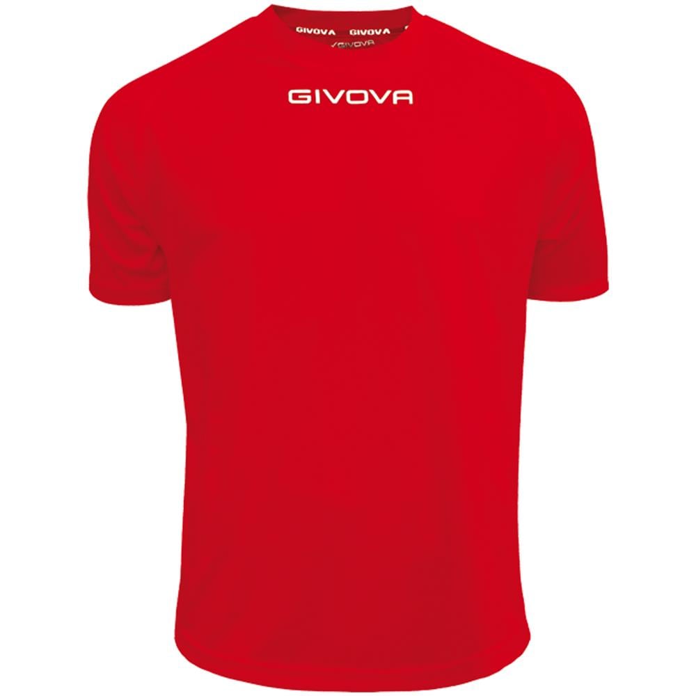 T - Shirt Givova One Givova Rosso Corsa Sport Uomo Staff Running Jogging Allenamento Relax Calcio Calcetto Torneo Scuola Sport - Taglia S - Foto 1