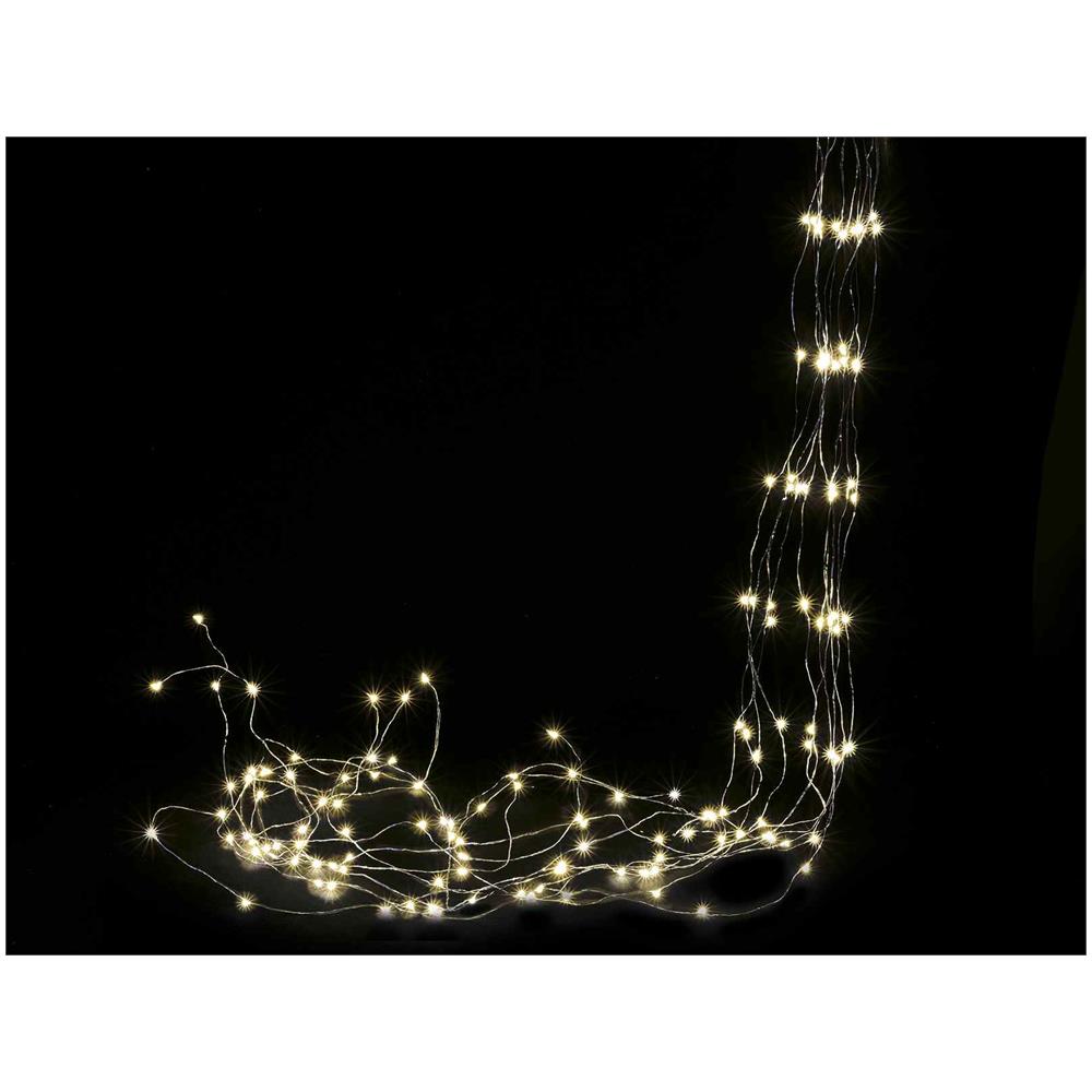 Cascata Di Luci Natalizie Con 180 Led Colore Bianco Caldo - Foto 4