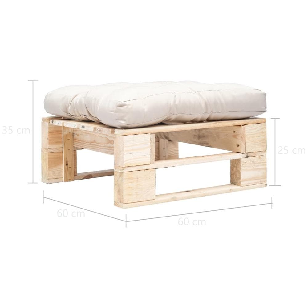 Divano Da Giardino A Pallet E Cuscino Sabbia In Legno Naturale - Foto 3