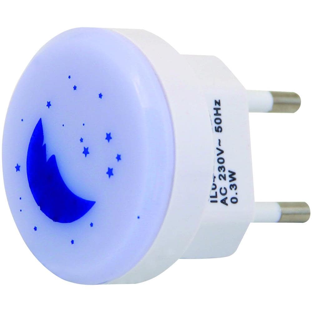 Punto Luce Tondo Per Cameretta Bambini Luce Gialla Moon - Foto 1