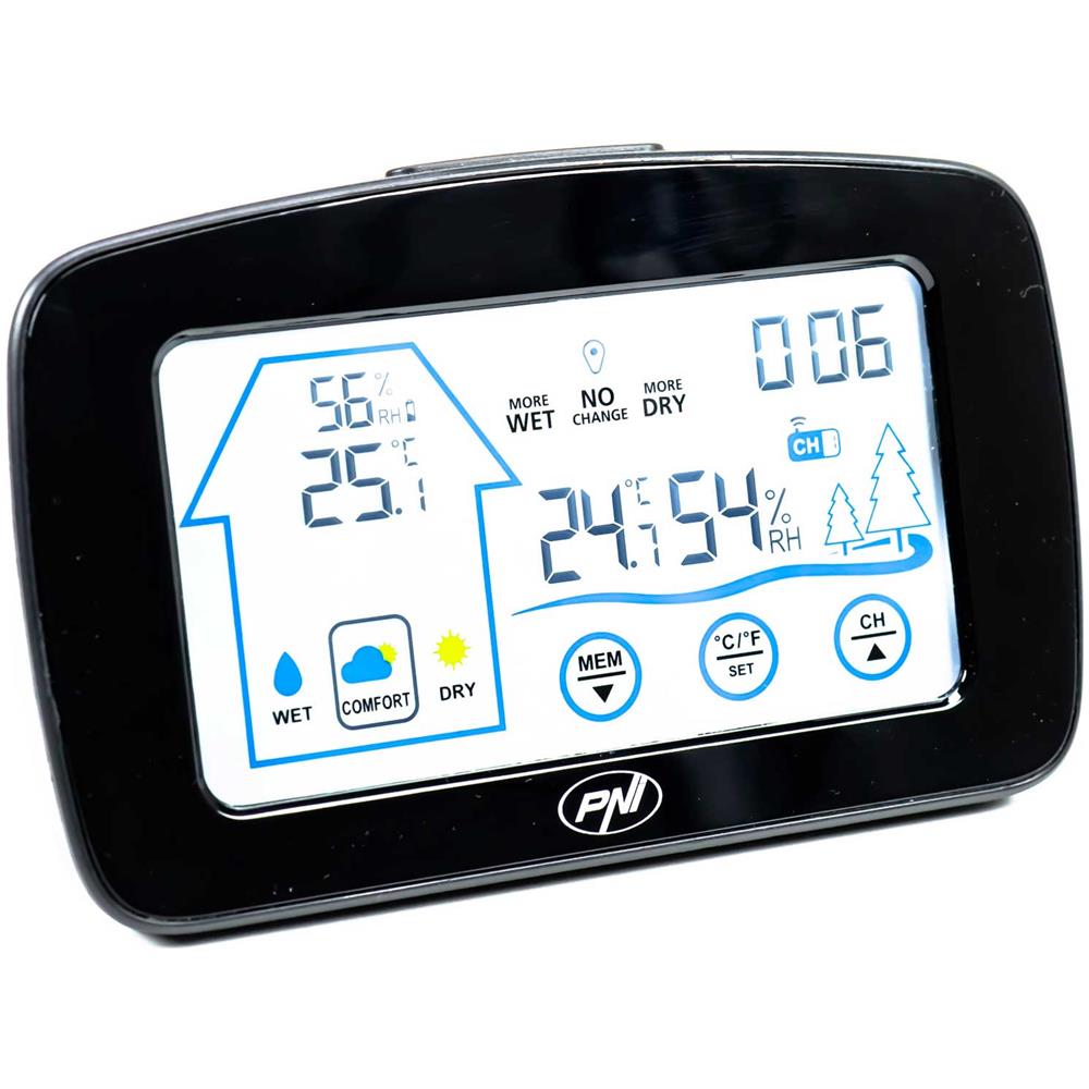 Stazione Meteorologica Ms500 Con Sensore Esterno Wireless, Visualizza Temperatura E Umidità Interne Ed Esterne, Memoria Dei Valori Climatici Minimi E Massimi - Foto 2