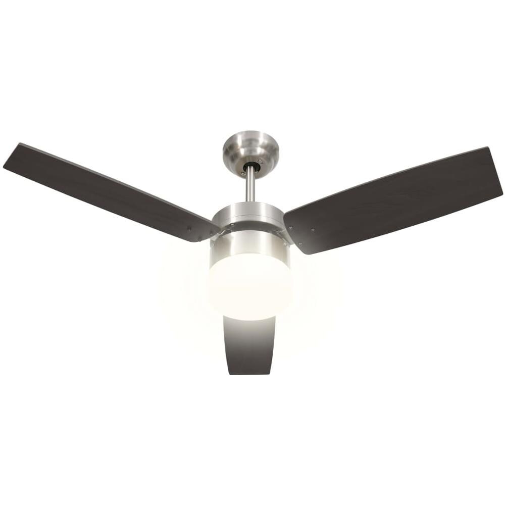 Ventilatore Soffitto con Luce e Telecomando 108cm Marrone Scuro - Foto 9