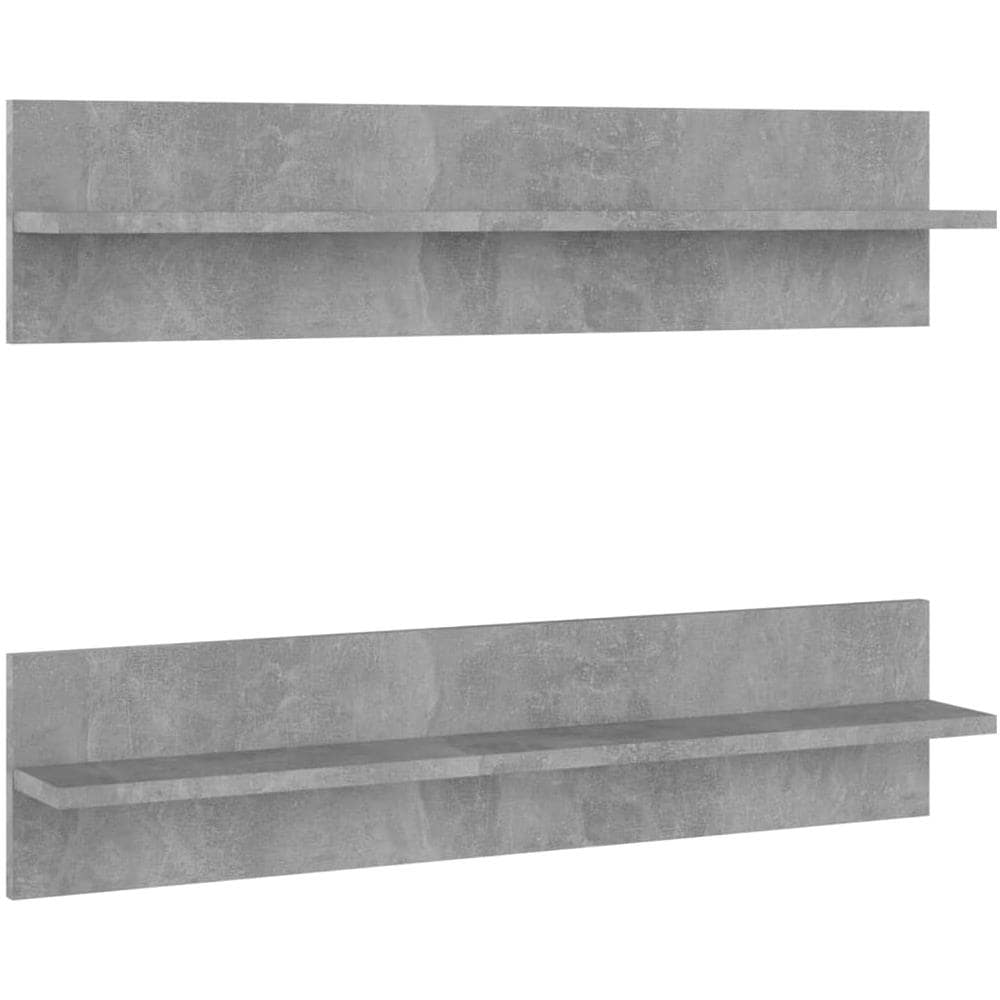Mensole A Muro 2 Pz Grigio Cemento 80x11,5x18 Cm In Truciolato - Foto 2