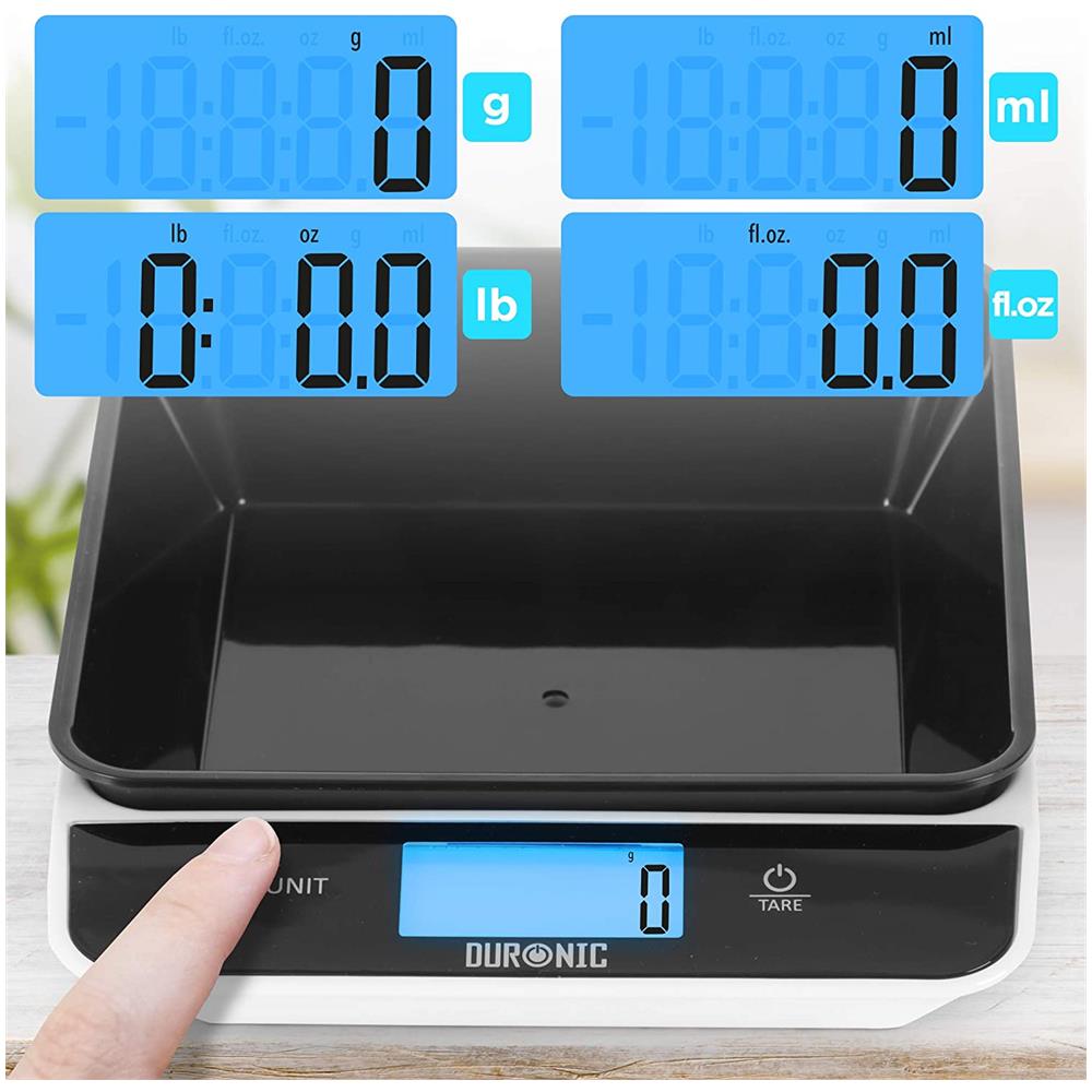 Ks100 Bk Bilancia Da Cucina | Bilancia Ad Alta Precisione Con Display Digitale Retroilluminato | Portata 1g / 5 Kg | Bilancia Con Ciotola Integrata Nera Da 1,2l | Funzione Tara | Ideale Per Cucina E Pasticceria - Foto 2