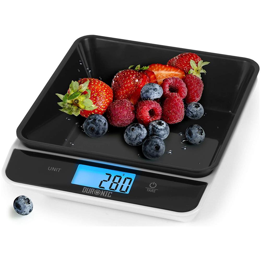 Ks100 Bk Bilancia Da Cucina | Bilancia Ad Alta Precisione Con Display Digitale Retroilluminato | Portata 1g / 5 Kg | Bilancia Con Ciotola Integrata Nera Da 1,2l | Funzione Tara | Ideale Per Cucina E Pasticceria - Foto 1