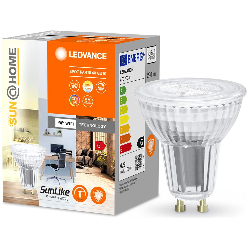 Ledvance Lampada Led Con Riflettore | Attacco: Gu10 | Tunable White | 2200…5000 K | 4,90 W | Sostituzione Per 35 W Reflector Lamp | Not Relevant | Sunhome Lamps [ classe Di Efficienza Energetica G] - Foto 2