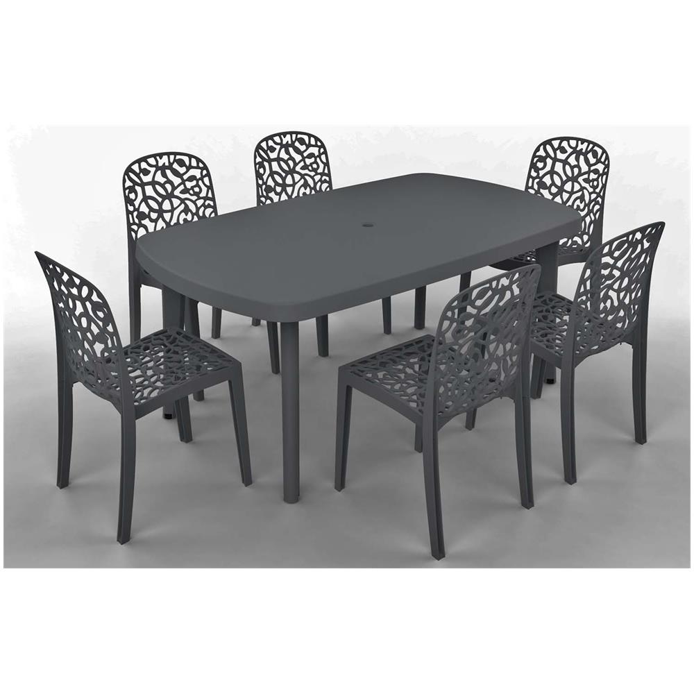 Atlantic Tavolo E 6 Sedie In Plastica Riciclata - Foto 2