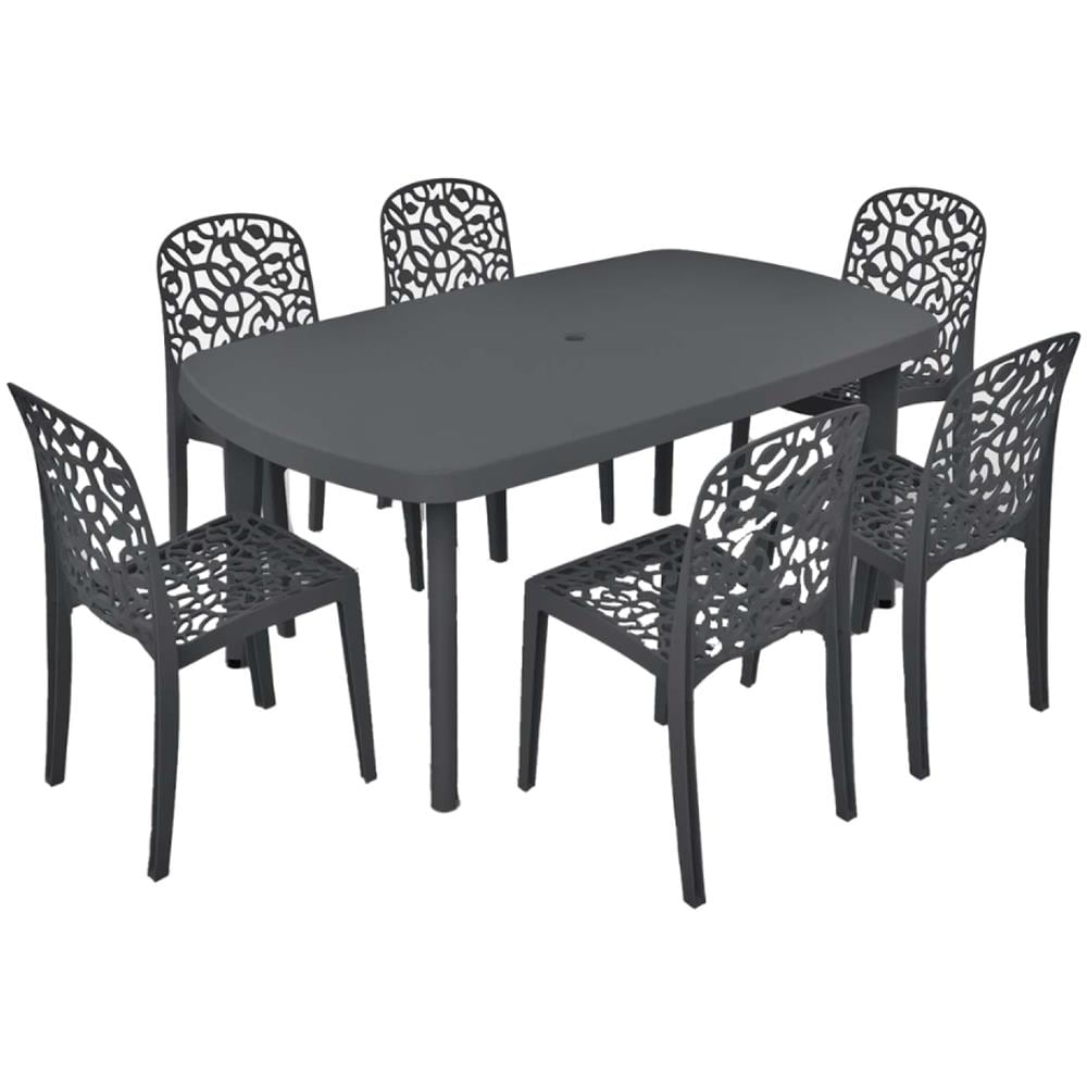 Atlantic Tavolo E 6 Sedie In Plastica Riciclata - Foto 3