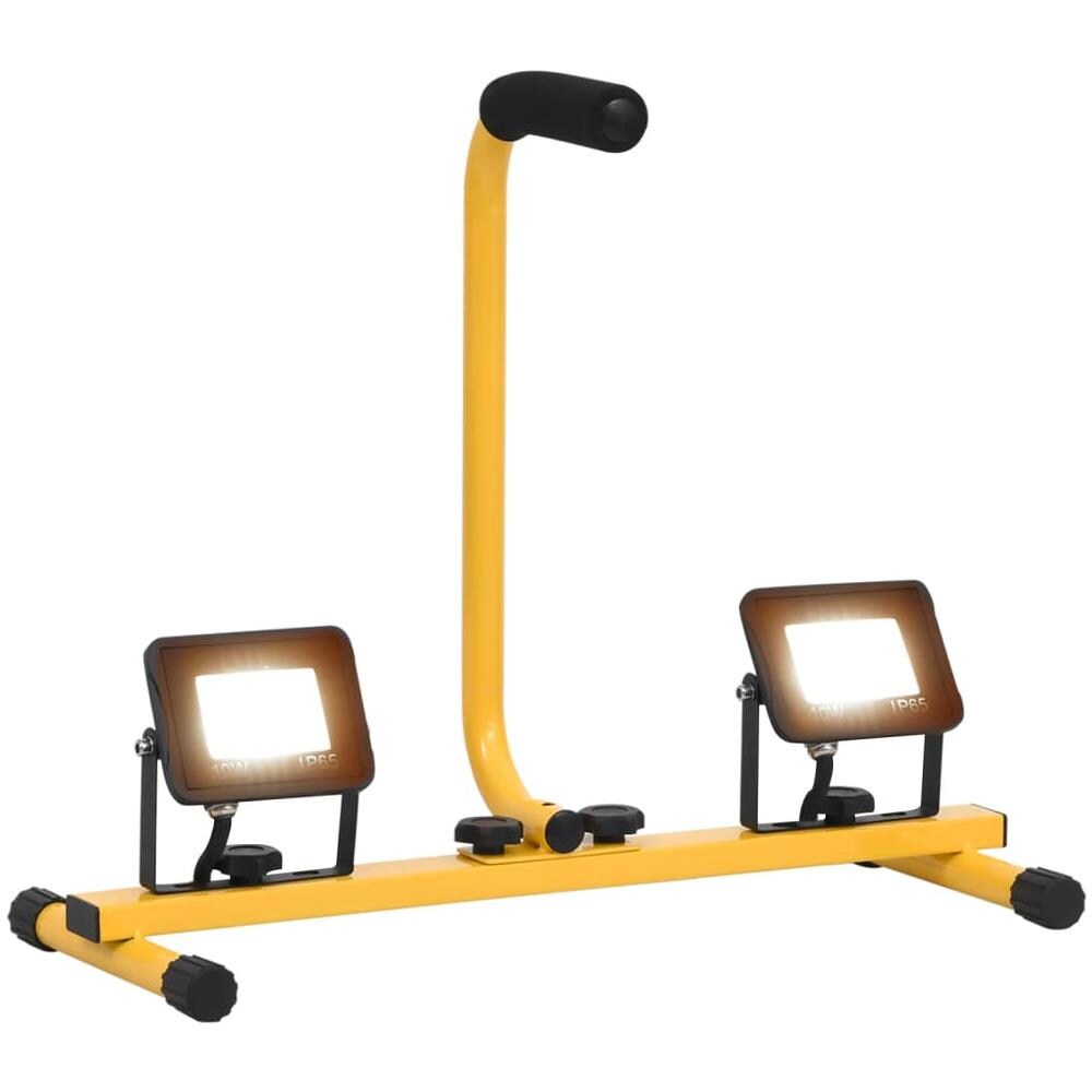 Faretto A Led Con Maniglia 2x10 W Bianco Caldo - Foto 1