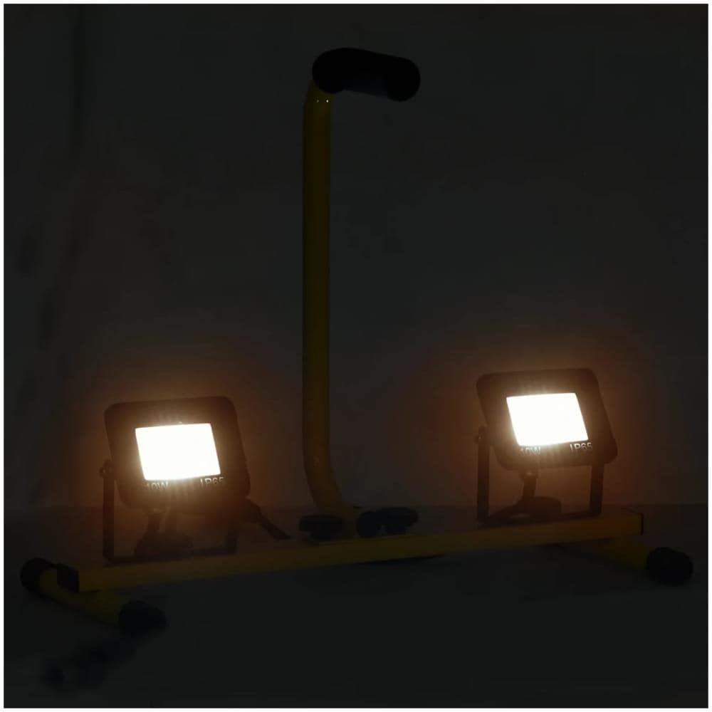 Faretto A Led Con Maniglia 2x10 W Bianco Caldo - Foto 2