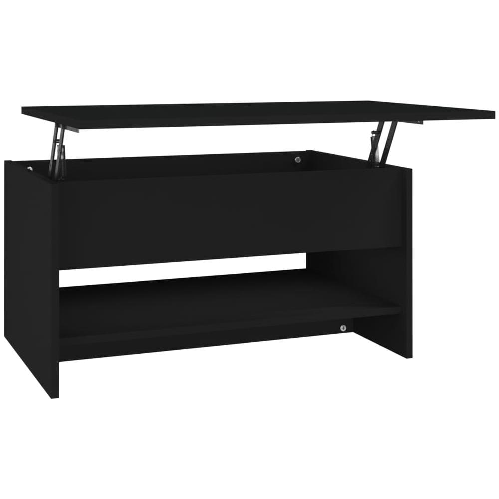 Tavolino Da Salotto Nero 80x50x40 Cm In Legno Multistrato - Foto 2