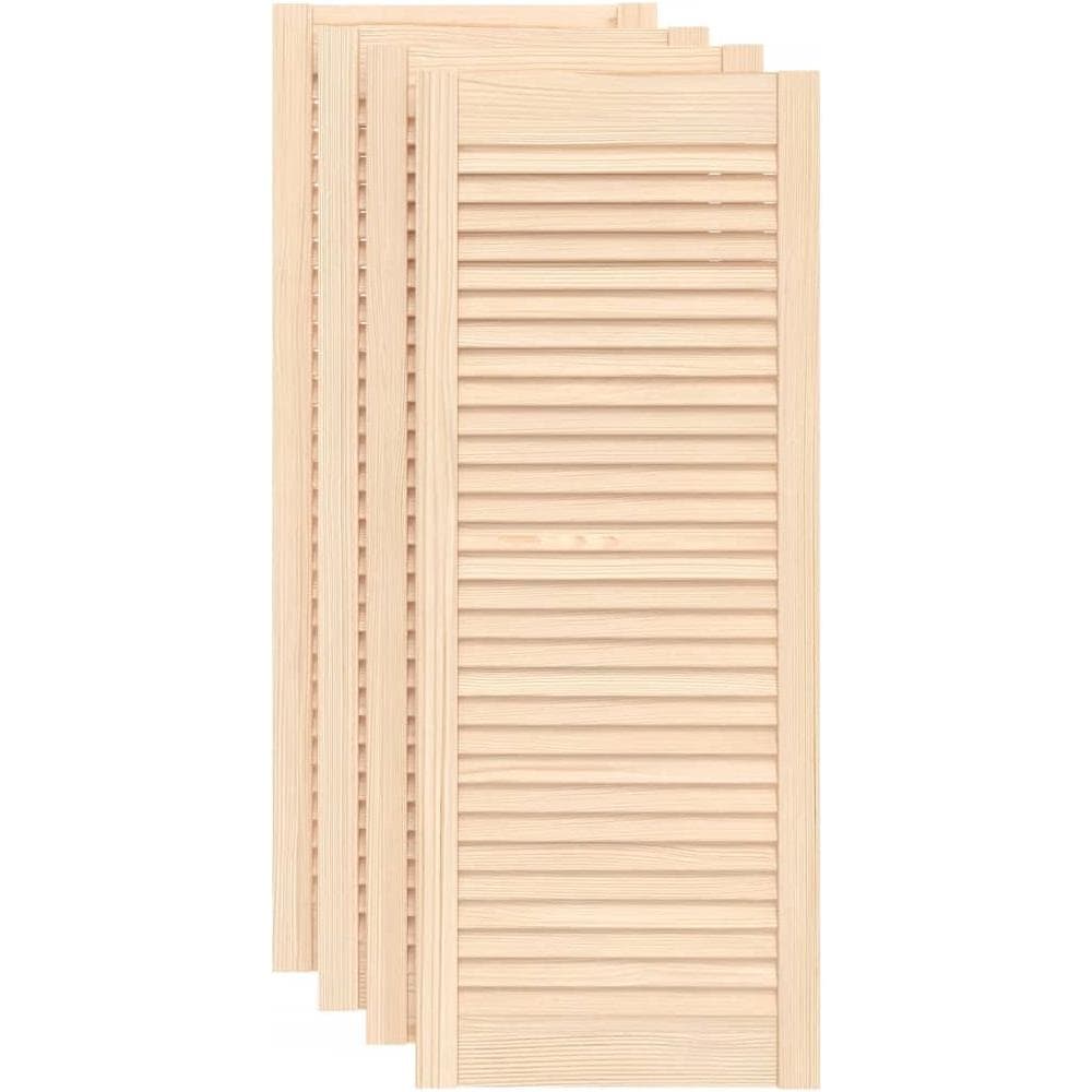 Ante con Design a Lamelle 4 pz 99,3x39,4 cm in Legno di Pino - Foto 1
