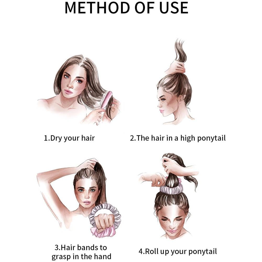 Cerchietto Per Capelli Per Arricciare I Capelli Rosa /castano - Foto 2