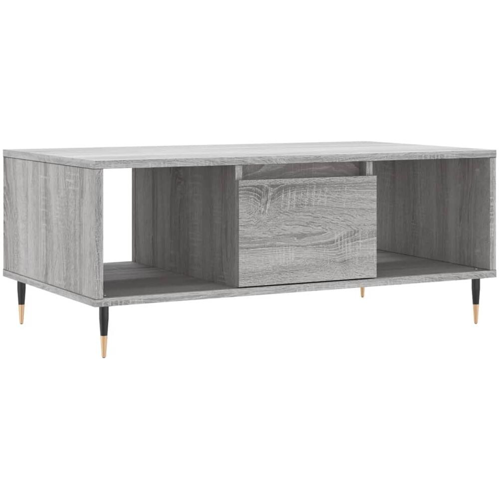 Tavolino Salotto Grigio Sonoma 90x50x36,5 Cm Legno Multistrato - Foto 2