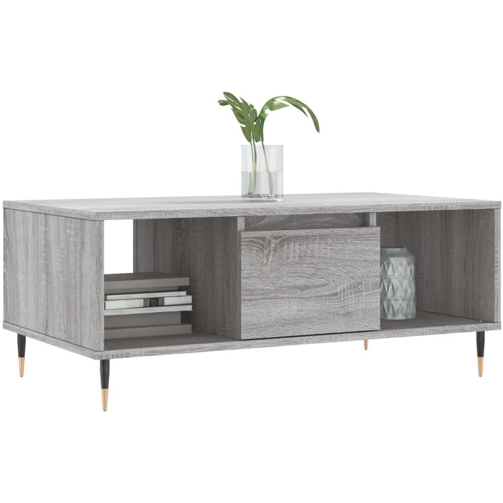 Tavolino Salotto Grigio Sonoma 90x50x36,5 Cm Legno Multistrato - Foto 3