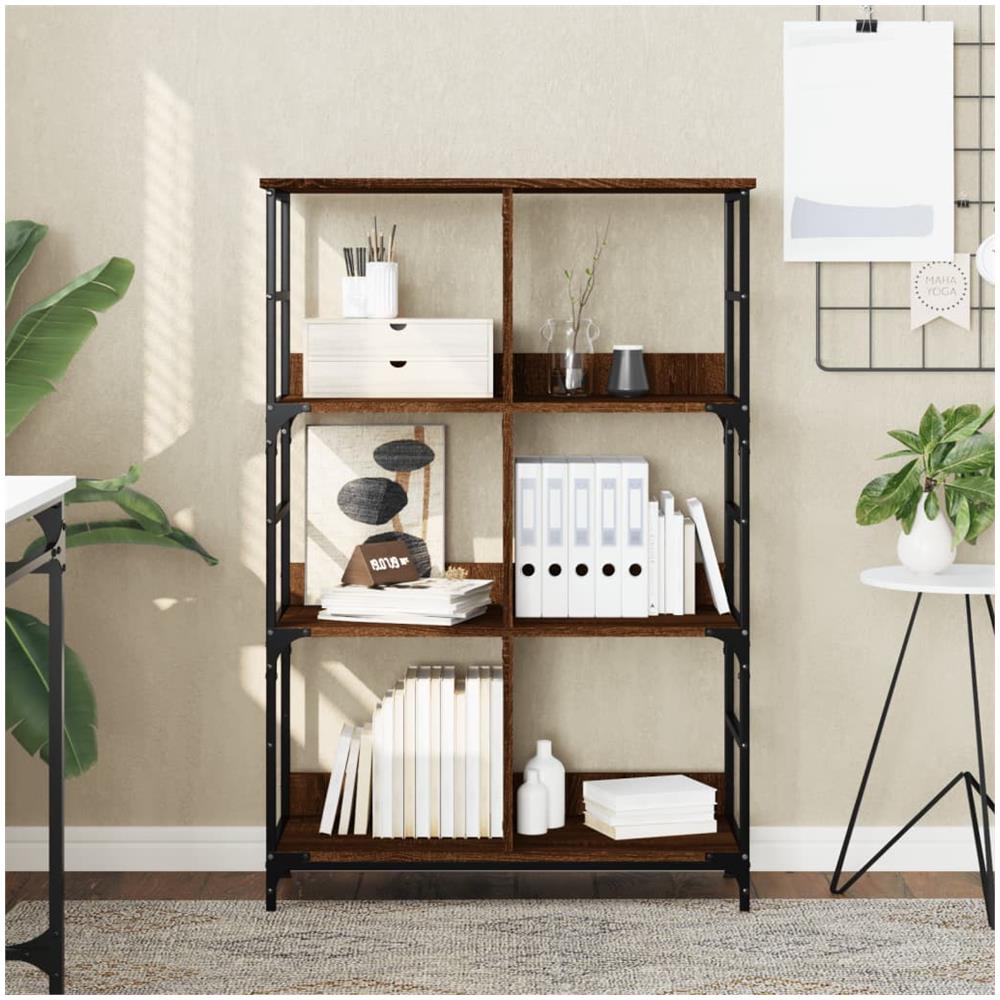 Libreria Rovere Marrone 78,5x33x117,5 Cm In Legno Multistrato - Foto 1