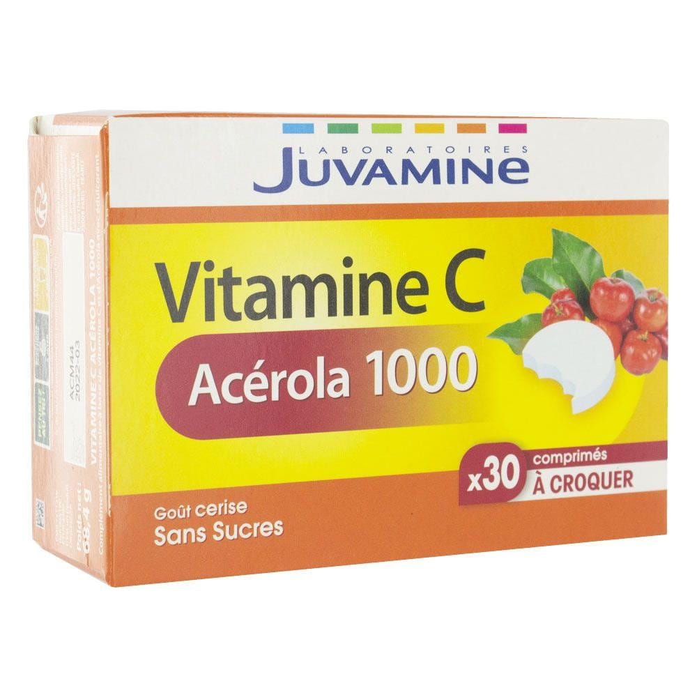 Acerola 1000 Vitamina C Origine Vegetale A Croquer X30 Compresse - Foto 1
