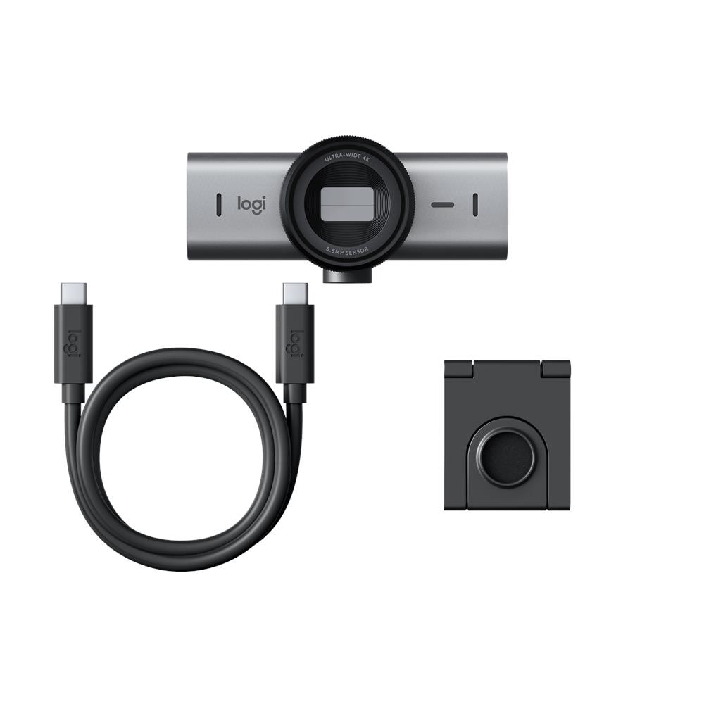 MX Brio 705 for Business webcam 8,5 MP 4096 x 2160 Pixel USB 3.2 Gen 1 (3.1 Gen 1) Alluminio, Nero - Foto 2