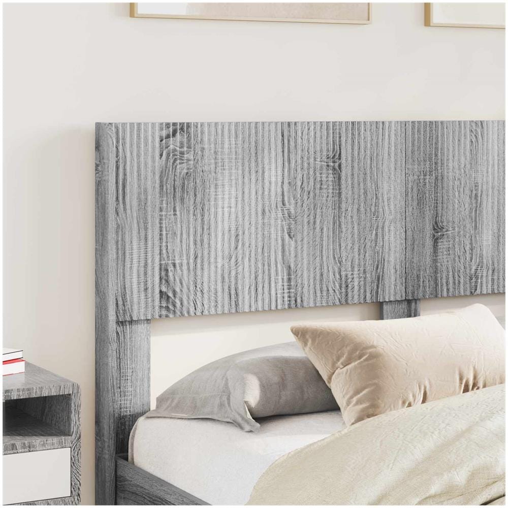 Struttura del letto con stoccaggio e testata Grigio Sonoma - Foto 2