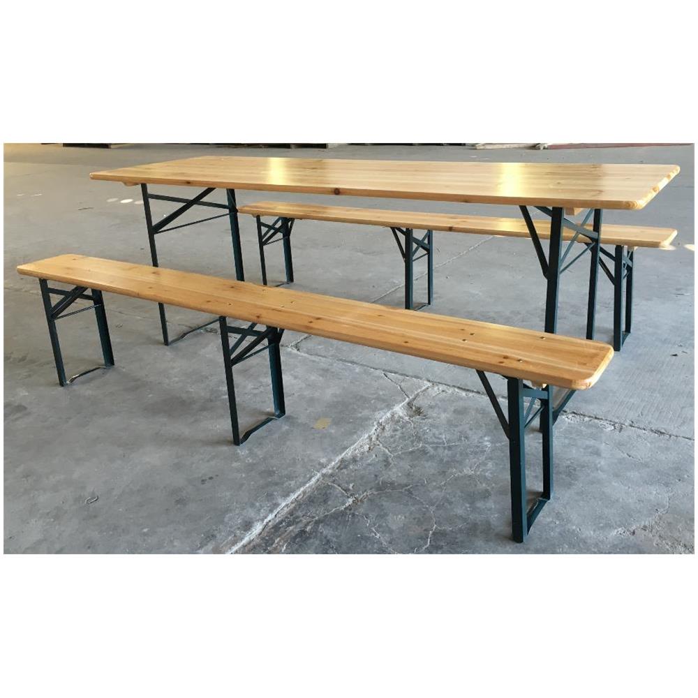 Set Birreria In Legno 2 Panche Cm 220x70x76h - Foto 5