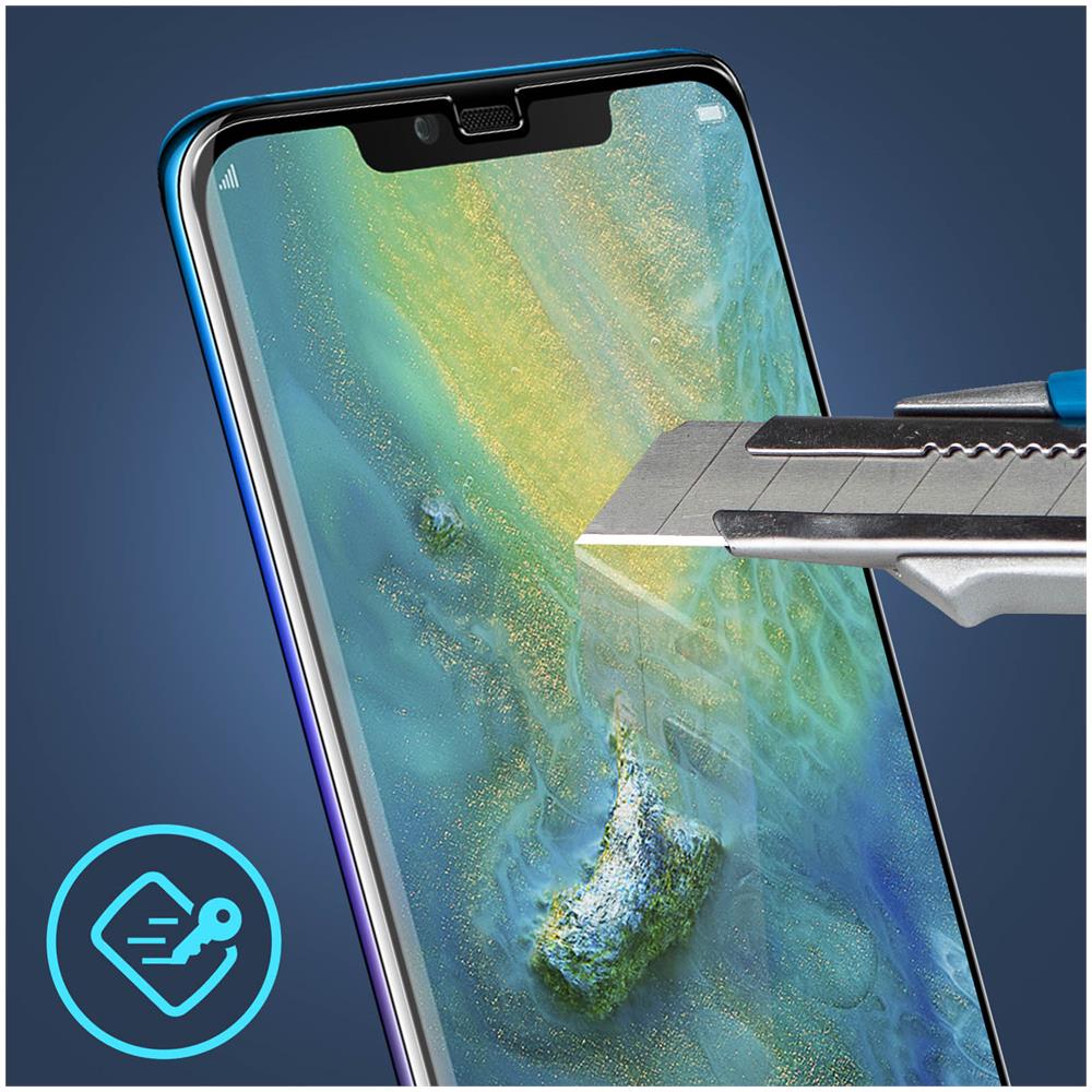 Pellicola Huawei Mate 20 Pro Vetro Temperato Schermo Antishock 9h Nero - Foto 10