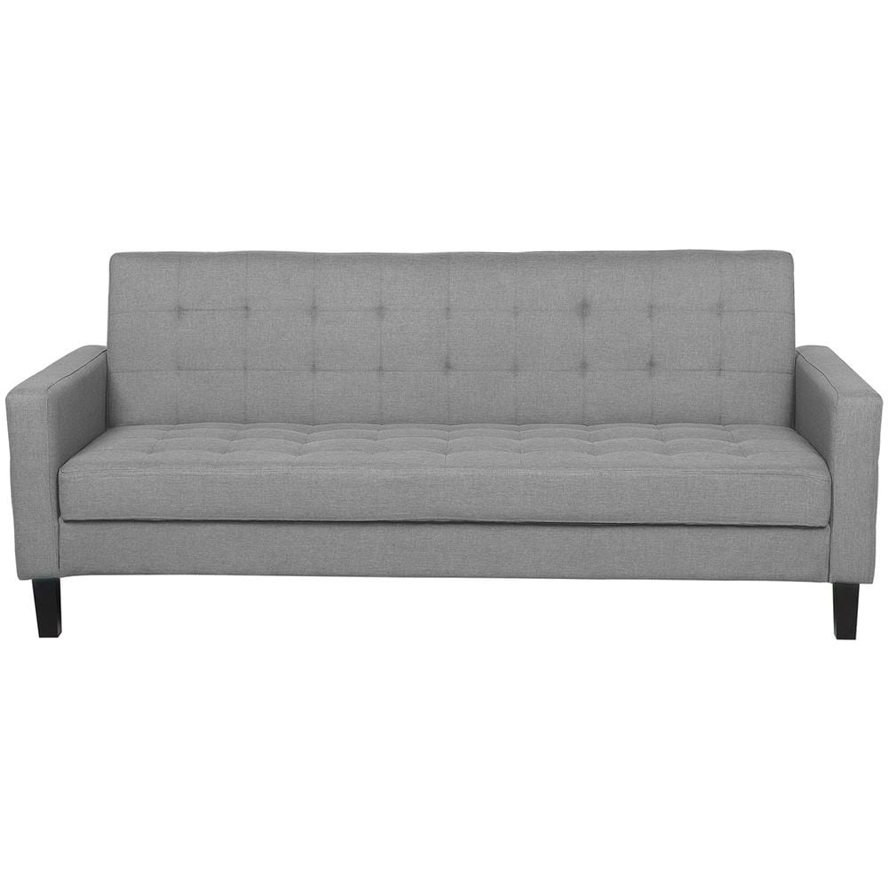 Divano Letto In Tessuto Grigio Chiaro Vehkoo - Foto 1