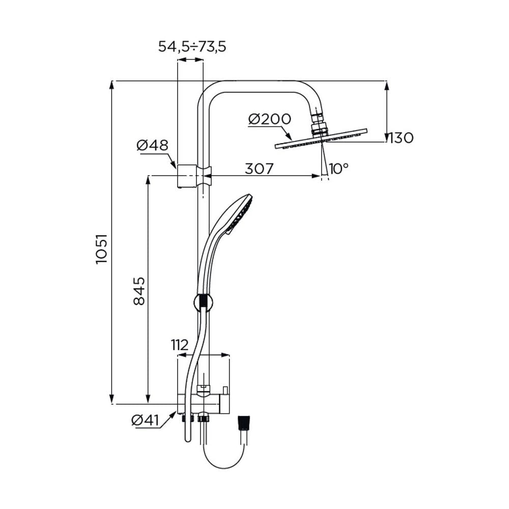 Colonna Doccia Serie Idealrain Duo Cromata - Foto 1