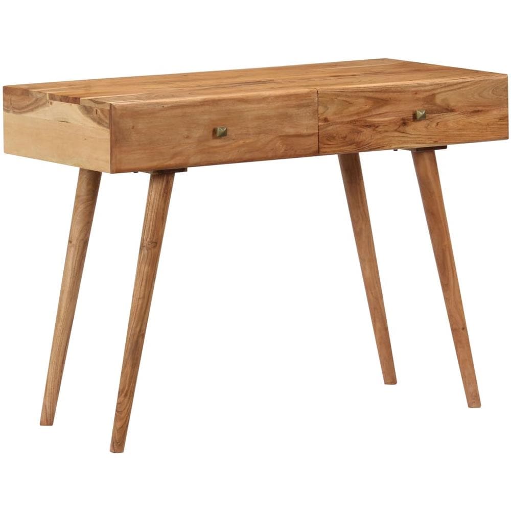 Scrivania 100x51x76 Cm In Legno Massello Di Acacia - Foto 1