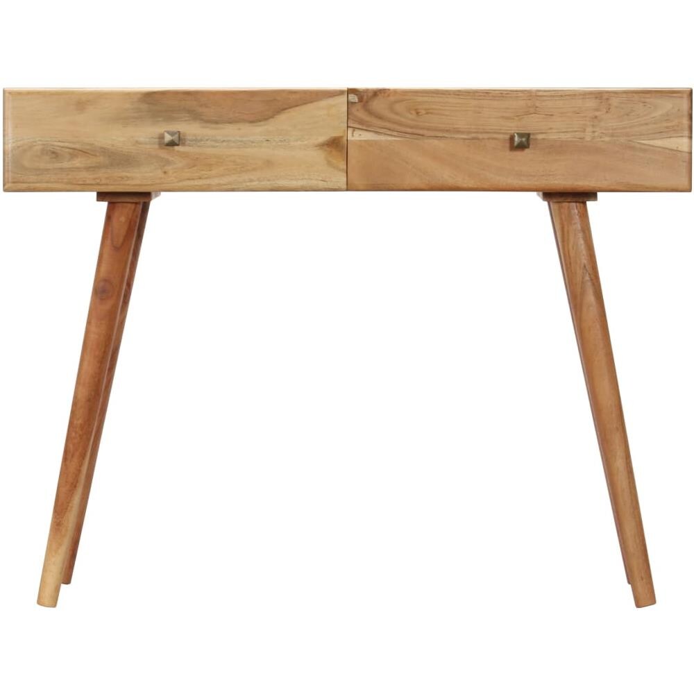 Scrivania 100x51x76 Cm In Legno Massello Di Acacia - Foto 2