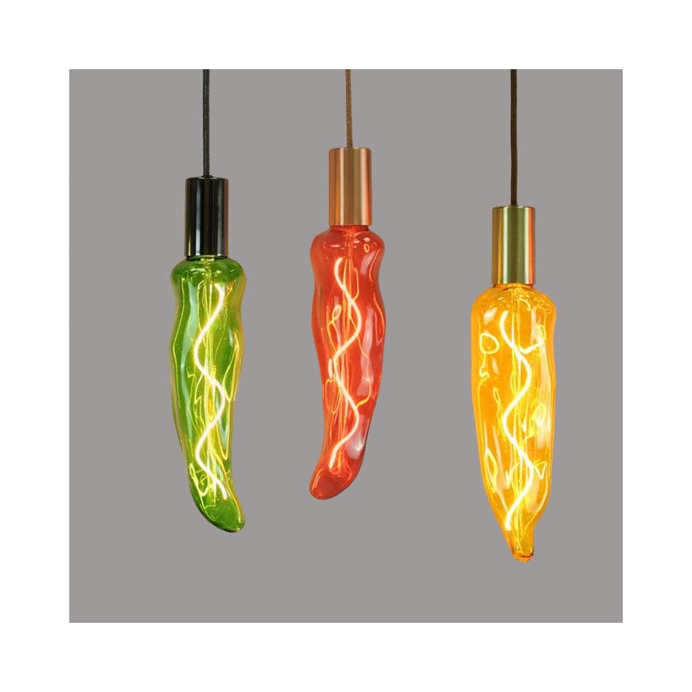 Lampadina Maxi Peperone Yellow Xl, Decorativa, Da Cucina, Giallo In Vetro, 9 X 9 X 33 Cm, 1 X E27, 5w, 300lm, 2000k, 240v - Foto 7
