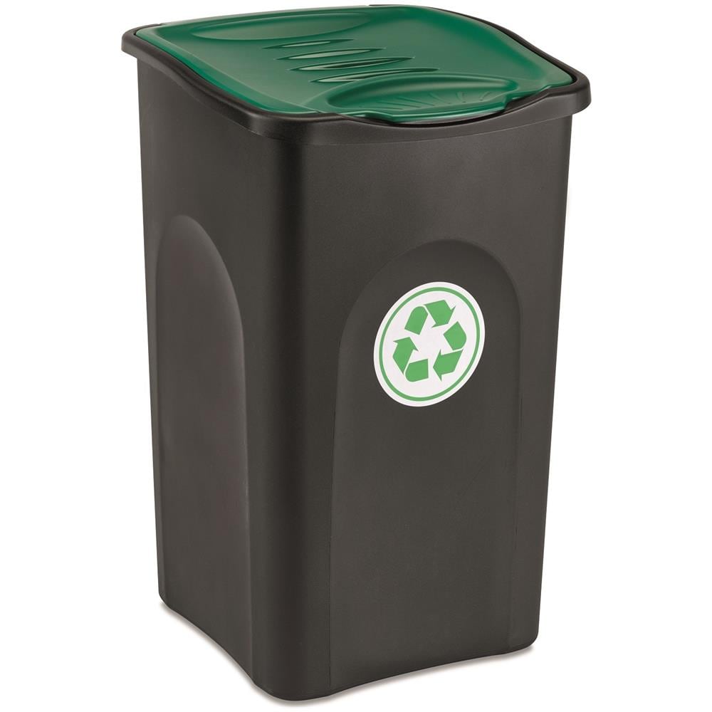 Pattumiera Ecogreen 50 Lt Per La Raccolta Differenziata 100 % Made In Italy - Verde - Foto 1