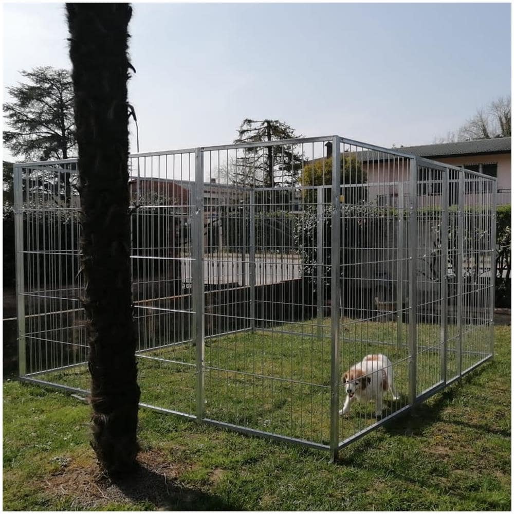 Box Per Cani Singolo Da Esterno Recinzione In Rete Zincatura Elettrolitica Dimensioni 300 X 300 X H 180 Cm - Foto 2