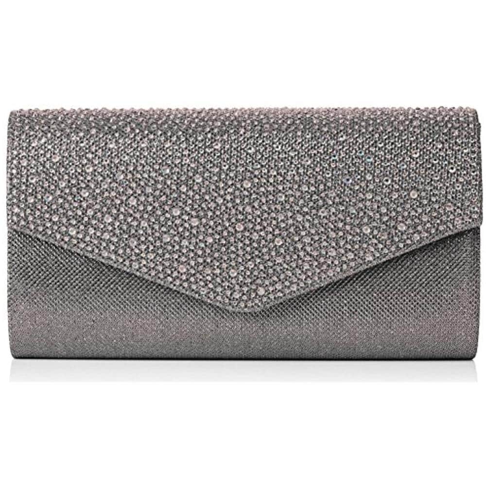 Montary Busta Pochette Strass Pochette Grigio (grey (grey)) Taglia Unica - Foto 1