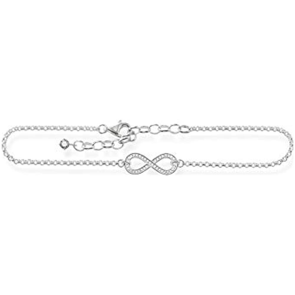 Donna-cavigliera Infinity Glam & Soul Argento Sterling 925 Lunghezza 27 Cm Ak0001-051-14-l27v - Foto 1